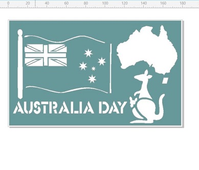 Australia day map 110 x 180mm